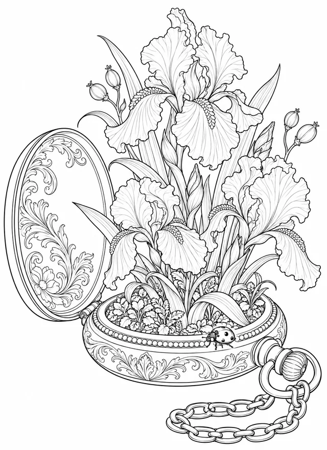 Pocket-Watch Garden, a page from Overflower
